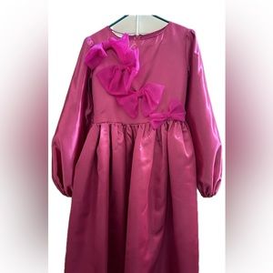 Hot pink dress with bows